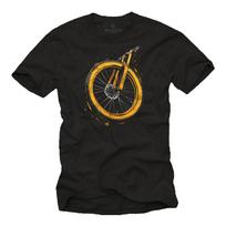 Mens Mountain Bike Theme T-Shirt - MTB Design Bicycle Graphic - Biker Gift S įvairiaspalvis