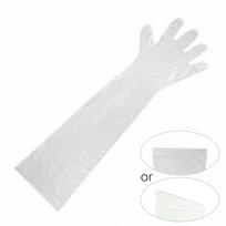 50Pcs Soft Plastic Disposable Vet Glove Clear Veterinary Examination Long Arm Glove Disposable Farm Glove Midwifery balta