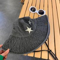 Brim Cowboy Hat For Women Girl Soft Cotton Fordable Sun Protection Fisherman Cap Outdoor Use Fishing For Climbing Use Denim Hats Punk Star Wide one size