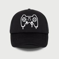 Sponge Mesh Cap – For Men And Women Student Cartoon Style, Adjustable And Air Permeable Outdoor Use Mesh Cap Gaming Controller Print