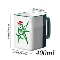 Novelty Ceramic Mahjong Cup 400ml Coffee Mug Chinese Style Mahjong Water Cup Gift For Women Men Friends Family 400ml