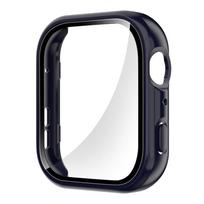 Glass+Case For Huawei Watch Fit 5 Fit4 All-Around Screen Protector Hard PC Bumper Tempered Glass Watch Case Huawei Watch Fit 5 Pro Fit4Pro Watch Fit 5 Pro vidurnakčio mėlyna spalva