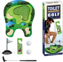 Toilet Golf Balls Game Set Mini Indoor Putting Green Toy Novelty Bathroom Golf Gag Gift for Dad Boyfriend White Elephant Gifts