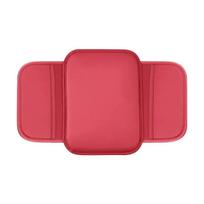 Car Center Console Protector Cover Upgraded Armrest Box Cushion Arm Rest Mat with Side Storage Pocket PU Leather Car Accessories raudona