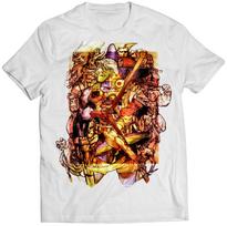 MVC2 New Age of Heroes Japanese Arcade Flyer Premium Unisex T-shirt (Vectorized Design) S įvairiaspalvis