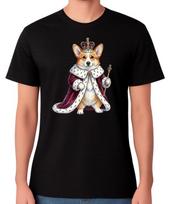 Royal Corgi King Graphic Unisex T-Shirt Funny Cute Dog Lover Tee S įvairiaspalvis