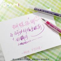 Transparent Refillable Calligraphy Soft Brush Gel Pen for Writing Flexible Calligraphy Pen Stationery School Office Supplies