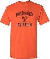 Bowling Green State University Falcons Arch Logo Department, Team Color T Shirt S įvairiaspalvis