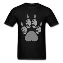 Husky Print Tops T Shirt Fashion Men Tshirt O Neck Modern Dog Short Sleeve 100% Cotton Mens T-Shirt Casual Tops Tees Wholesale S įvairiaspalvis
