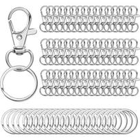 100Pcs Flexible Lobster Claw Clasp Rust-Resistant Rotating Key Chain Rotary Clasp Hook  DIY Crafts sidabras