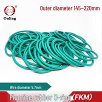 Ozone-Resistant Green Fluororubber O-ring - OD Options: 145-220mm x 5.7mm 145*5.7mm (1 piece) Green Fluororubber O-ring