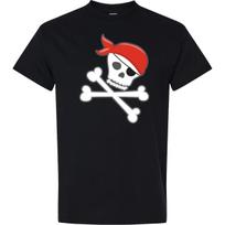 Inktastic Pirate Skull And Crossbones T-Shirt Pirates Ship Eye Patch Lost At Sea S įvairiaspalvis