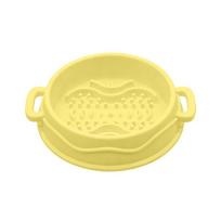 Portable Silicone Dog Slow Feeder Bowl Dual Handles Non-Slip Anti-Choke Bowl with Suction Cup Anti-choking Dog Treat Bowl Travel geltona