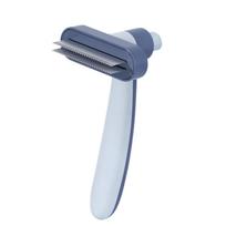 Pet Grooming Brush Hair Remover Tool Double-Sided Deshedding Comb for Shedding Control and Fur Cleaning Suitable for Various Pet Types one size mėlyna