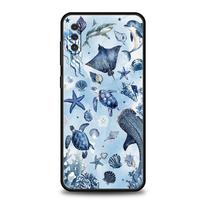 Ocean Life Theme Phone Case For Samsung A56 A36 A26 A54 A52 A24 A14 A50 A72 A70 A40 A06 A12 A22 A34 A42 A32 A04s A16 5G Cover For Samsung A20e
