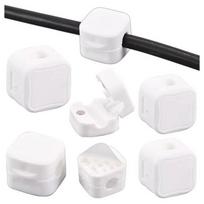 6X Uchwyt Magnetyczny Na Kable Alogy Magnetic Cable Holder 6-Pack Organizacja Kabli Do Biurka Szafki Ściany Białe