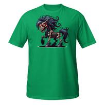 Skeleton Horse T-Shirt | Undead Nightmare Pony with Fiery Eyes | Gothic Tee S įvairiaspalvis