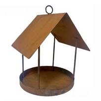 Iron Bird Feeding Station Rain-Resistant Wildlife Habitat Multifunctional Bird Food Container  Yard Bird Feeder