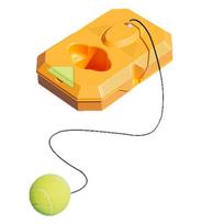Portable Tennis Rebounder Trainer Multi-function Solo Practice Ball  For Beginners Adults Teens geltona