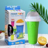 210ml Quick-Frozen Slushy Maker Cup Squeeze Cup Slushy Cup Homemade Smoothies Juice Ice Cream Summer Squeeze Beker Kitchen Tool (Green,210ml) žalia
