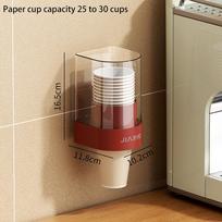 Disposable Paper Cup Dispenser Wall-Mounted Plastic Water Dispenser Cup Holder Cup Container Paper Cup Frame Home Organizer as the picture
