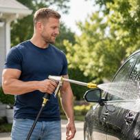 Heavy Duty Metal High Pressure Water Spray Gun with Adjustable Nozzle for Garden and Car Cleaning 3 Spray Modes for Versatile Use one size