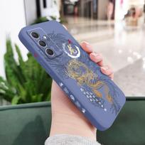 Flying Dragon Phone Case For Samsung A56 A55 A36 A35 A26 A25 A17 A16 A15 A07 A06 A05 A05S A54 A34 A24 A14 A04 A04S A04E 4G 5G Samsung A07 šviesiai mėlyna spalva