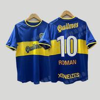 Vintage football uniforms: AC Ronaldo, Zidane, Maldini, Lampadroba, Spain, Boca Carlos S