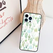 Cactus Pattern Case For iPhone 11 12 13 14 16 15 Pro Max Mini X XS Max XR Plus Cover Coque For iPhone 15 Pro