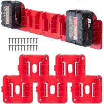 10 Pack Battery Holder For Milwaukee For M18 18v Battery Wall Mount Batteries Storage For Work Van Shelf Toolbox