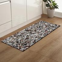 Long Rug Realistic Light-Tone Pebble Pattern Runner Rug Anti Slip Floor Mat Soft Wear Resistant Suitable for Kitchen Decor 40X120CM