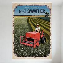 Mfoever Vintage Massey Ferguson M Swather Metal Sign Retro Farm Agricultural Tin Sign for Home Garden Bar Wall Decor Distressed Meta 20x30cm（7.8x11.8inch）