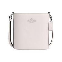 COACH shoulder bag Sophie 22 Adjustable Strap with Magnetic Snap Buckle Fine Pebbled Leather Bucket Crossbody Small Women's Silver with Chalk sidabras