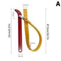 Adjustable Belt Wrench Oil Filter Puller Removal Tool Rubber Strap Spanner Wrench Chain Wrench Strap Opener Disassembly Tools A 8 raudona