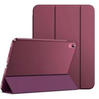 For iPad Protective Case with Complete Model Selection, Tri-Fold, Shockproof Tablet Case 10th IP 10th-11th 10.9in vyno raudonos spalvos
