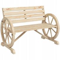 Ławka Ogrodowa 2-Osobowa, Drewniana, Design Koła, 240 Kg