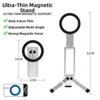 Magnetic Phone Tripod Stand Foldable Portable Smartphone Phone Holder Mini Handheld Selfie Stick Pocket Cell Phone Stand Outdoor sidabras