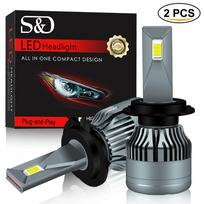 2vnt Automobilių žibintai H4 LED H7 18000LM H1 H8 H11 LED Atuo lemputė automobilio priekinių žibintų lemputei HB3 HB4 9005 9006 9012 Hir2 Turbo LED lemputės 12V H11 H8 H9