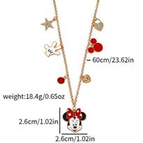 and Minnie Mouse Oil Drip Alloy Pendant Necklace, Simple Multi-Layer Collarbone Necklace, Cartoon Cosplay Jewelry