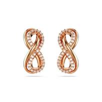 Swarovski Hyperbola Belaidžio ryšio simbolis Tuščiaviduris dizainas Cirkonio Rožinio aukso atspalvio Auskarai Moteriški auskarai 5684085 Box (Random Color)