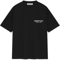 Fear Of God Essentials Classic Fit T-Shirt Vintage Black Logo Print Comfortable Short Sleeve T-Shirt Unisex Tops 125AS264171F S