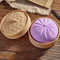 Didelis tešlos koldūnas Squishy žaislas streso malšinimui su blizgučiais, Jumbo Fidget žaislas suaugusiems ir vaikams Naujas Purple 1