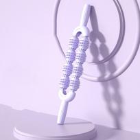 Multifunction Roller Ball Massage Stick Anti Cellulite Fascia Stick Yoga Massage Stick  Arms violetinė