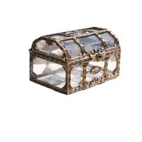 Organizer Small Transparent Treasure Chest Plastic Portable Pirate Chest Decorative Sturdy Gem Box Play For Kids Adults Children's Birthday Gift