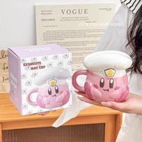 Star Anime Kirby Cartoon Peripheral Ceramic Cup Ceramic Mug Ins Style Special Beautiful Bowl Children'S High End Home Furnis