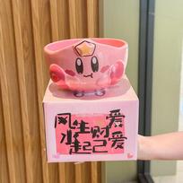 Kirby Star Cartoon Peripheral Ceramic Rice Bowl Personal Dining Bowl Special Beautiful Bowl Children'S High End Home Furnis