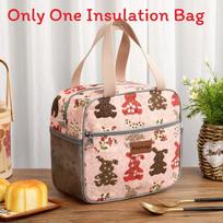 Modern Minimalist Bento Bag With Canvas Handle For Office Workers And Students Style A