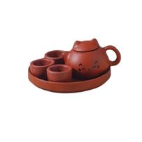 Traditional Mini Ceramic Teapot Ornaments Exquisite Ceramic Cat Ear Pot  Restaurant Coffee Set