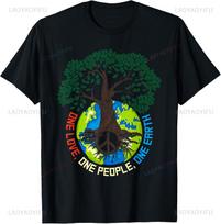 Peace Tree Love  EnvironUnisextal Protection Earth Day Climate TShirt Unisex Summer Streetwear Tops Customizable Printed Tshirt S