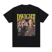 Dwight Schrute Michael Scott Homage The Office T-shirt Tv Series T Shirt Men Women Cotton Casual Short Sleeve Oversized T-Shirts S įvairiaspalvis